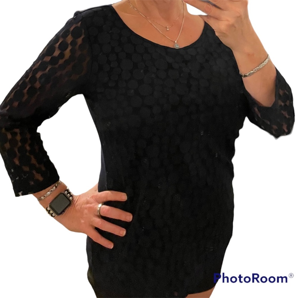 Talbots Navy blouse